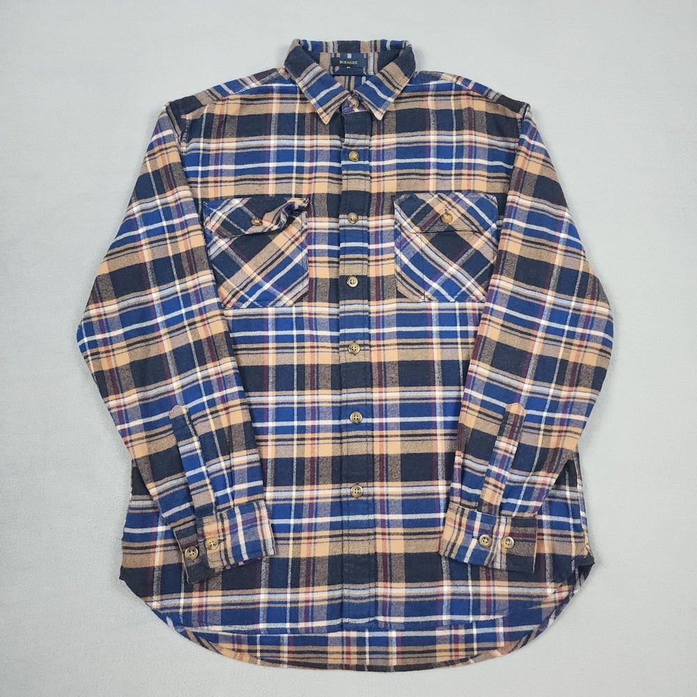 Pendleton Burnside Flannel Shirt Mens M Blue Plaid Cotton Button Up Workwear